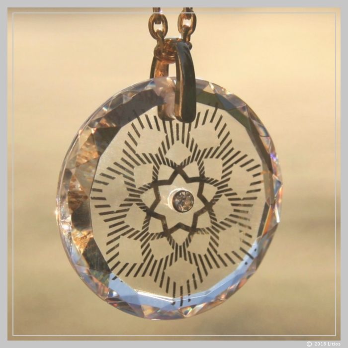 Litios-Lichtkristalle und Lichtdiamanten von Erzengel Metatron - Ashtar Sheran Medaillon und Schutz Anhänger