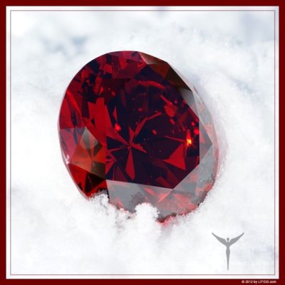 Avatar-Diamant rubinrot - Litios-Lichtkristalle