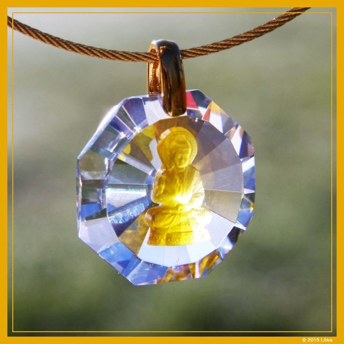Buddha-Medaillon - Litios-Lichtkristalle