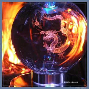 Drachen-Kugel diamant - Litios-Lichtkristalle