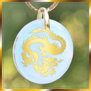 Drachen-Medaillon diamant von Lady Quan Yin - Litios-Lichtkristalle