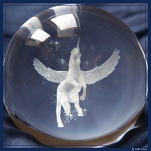 Pegasus-Kugel diamant - Litios-Lichtkristalle