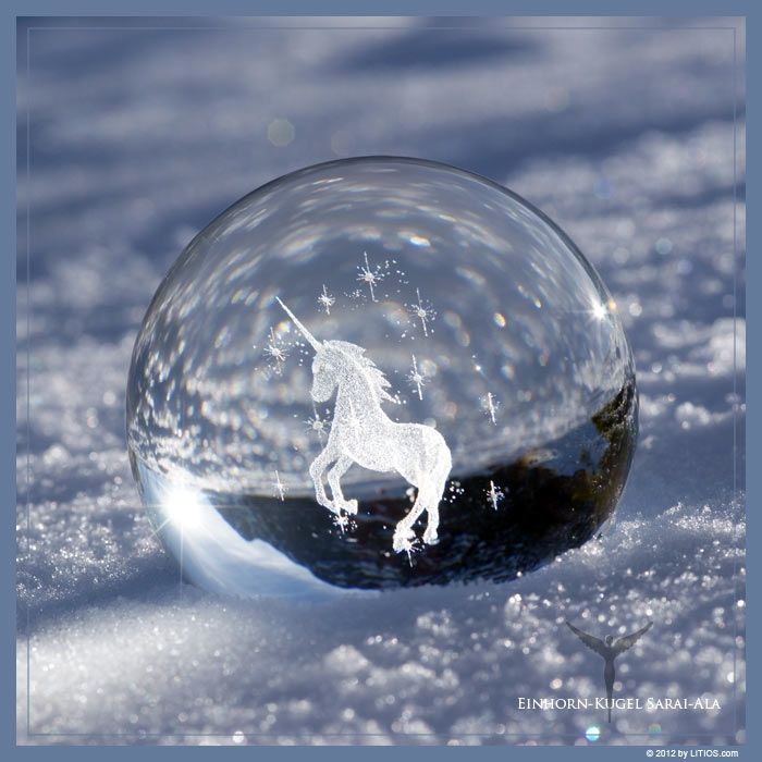 Litios Lichtkristalle 8 einhorn kugel 04